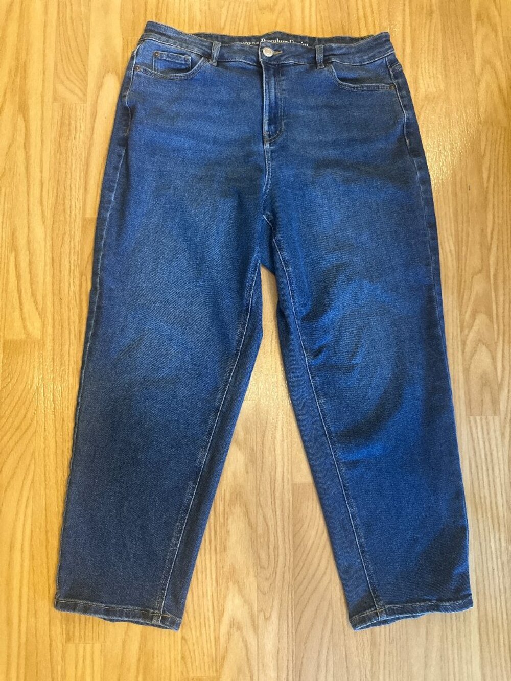 Addition Elle Premium Denim Size 16 Dark Wash Straight Leg Stretch Jeans